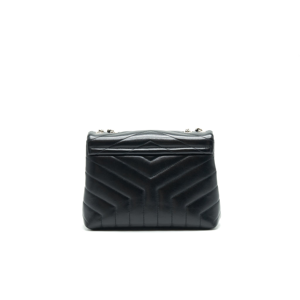 Lorenzia Small Loulou Bag Leather Black Silver-Tone Hardware