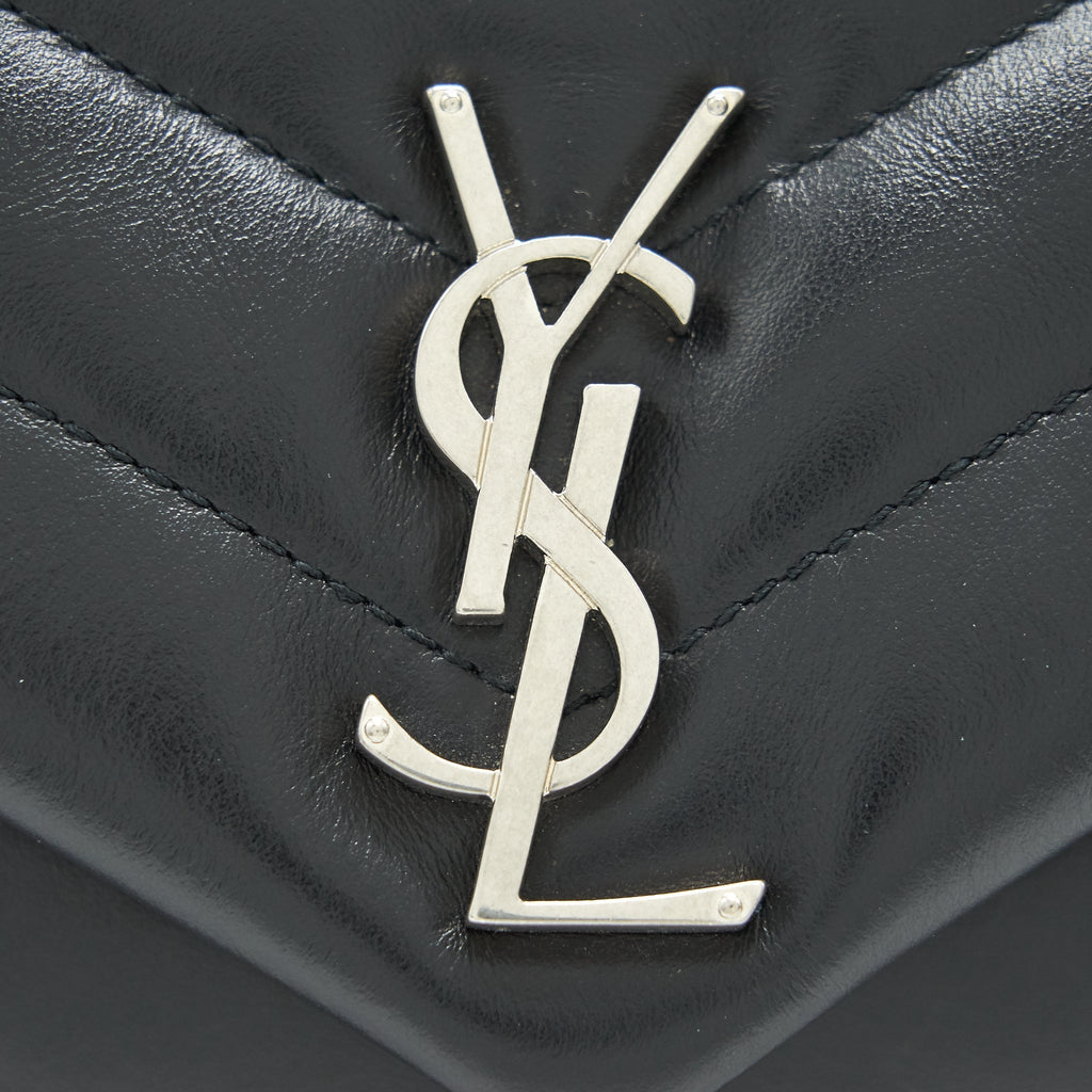 Lorenzia Small Loulou Bag Leather Black Silver-Tone Hardware