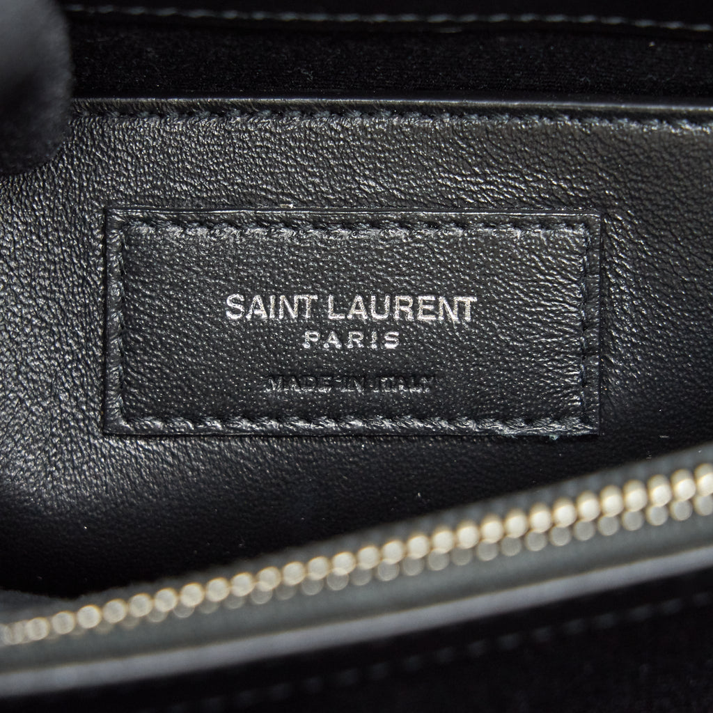 Lorenzia Small Loulou Bag Leather Black Silver-Tone Hardware