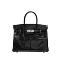 Hermés Birkin 25 Black Crocodile Palladium