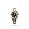 Rolex Datejust Black Dial Yellow Rolesor Jubilee 31mm