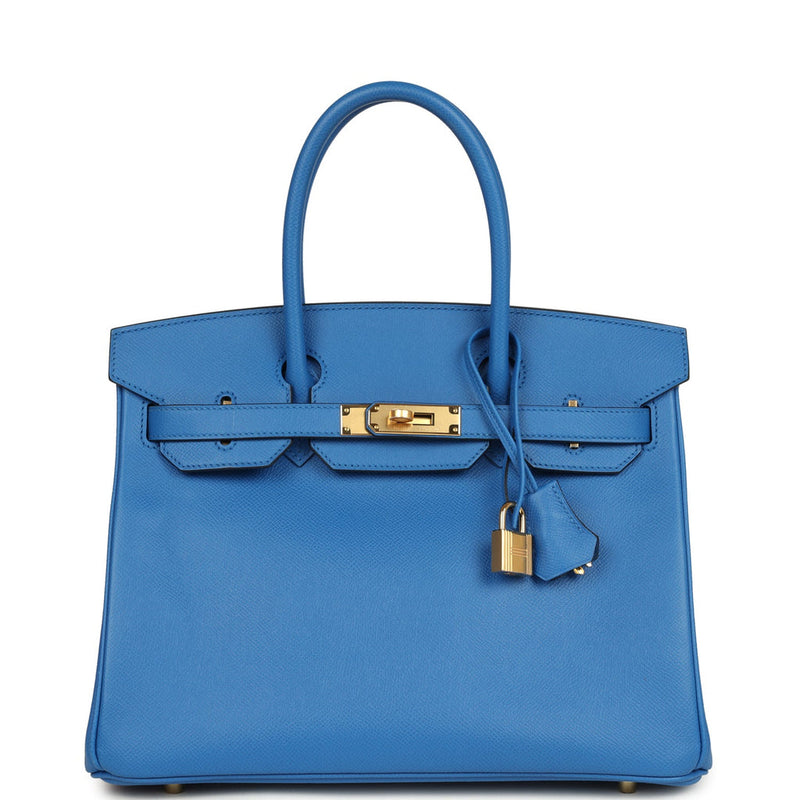 Hermès Birkin 30 Bleu Zellige Epsom Gold Hardware