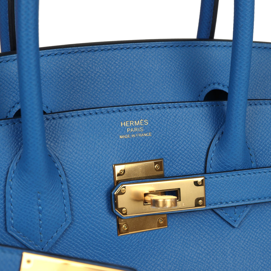 Hermès Birkin 30 Bleu Zellige Epsom Gold Hardware