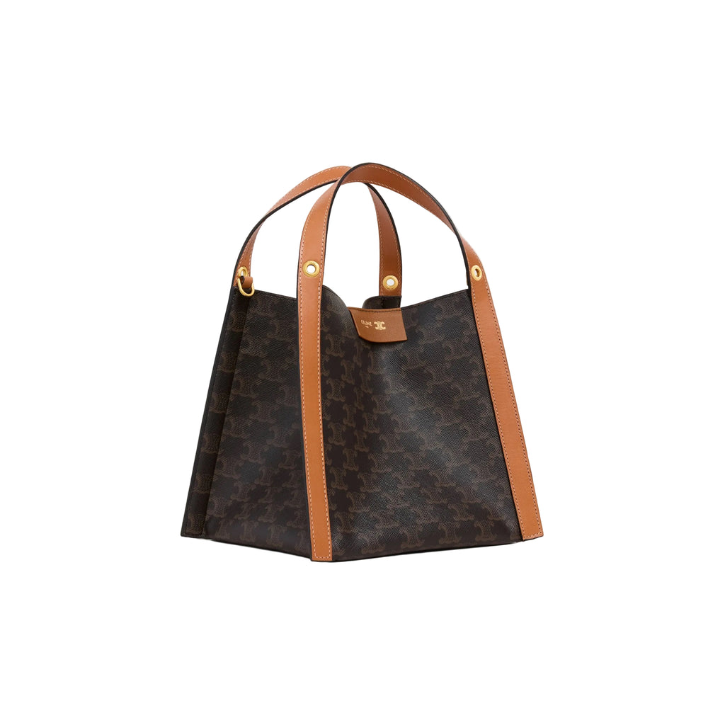 Celine Small Cube Bag Triomphe Canvas