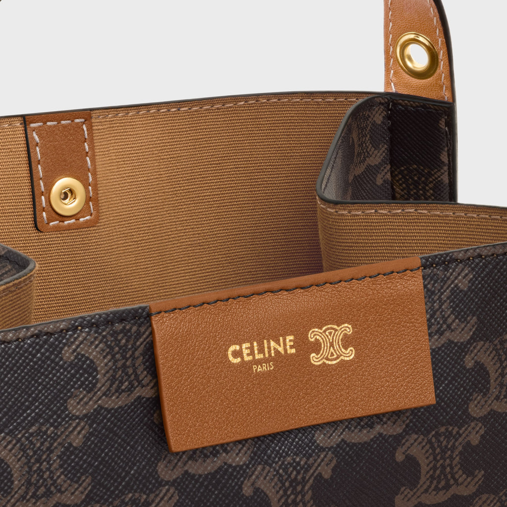 Celine Small Cube Bag Triomphe Canvas