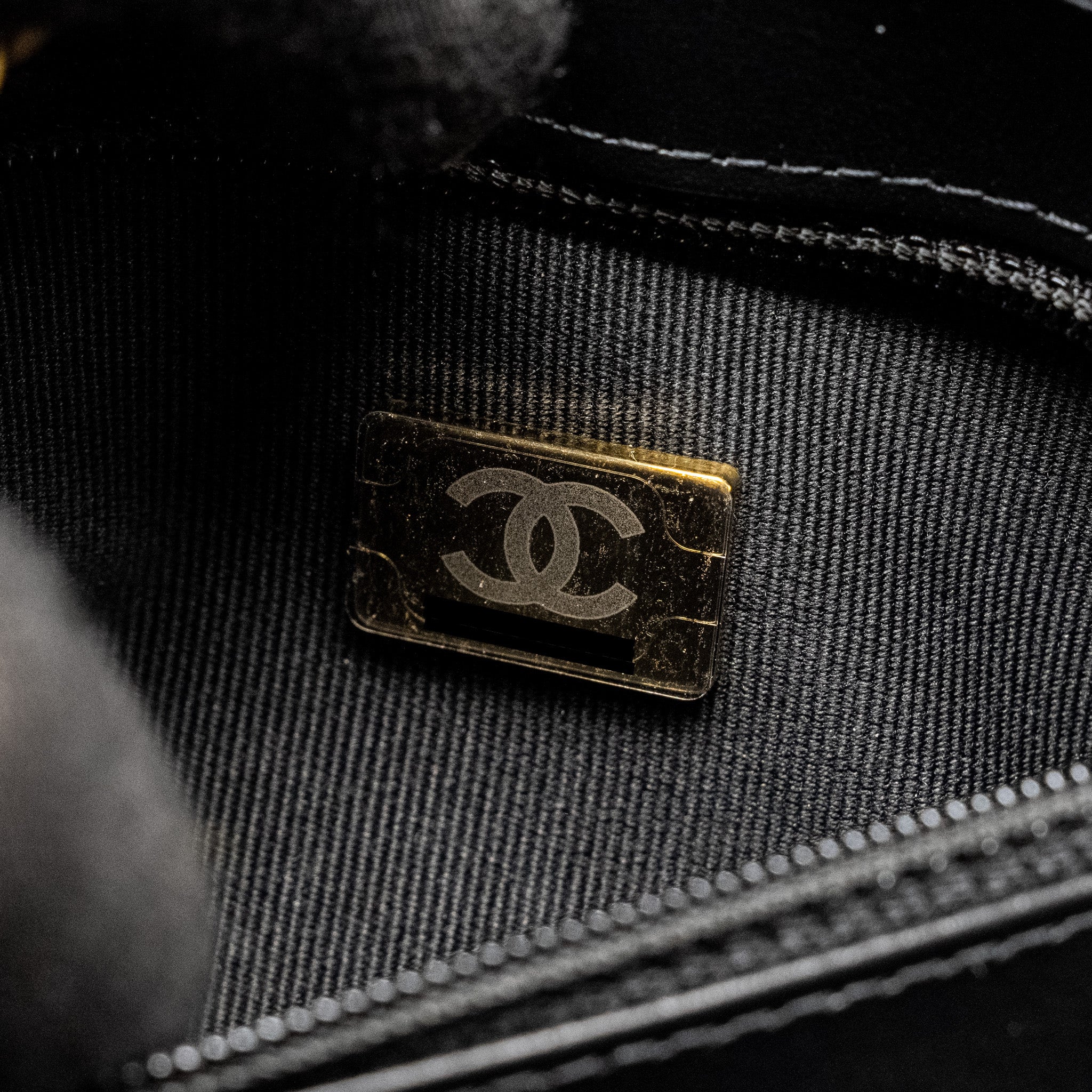Chanel Mini Kelly Shopping Tote Bag Calfskin Black Gold-Tone Hardware