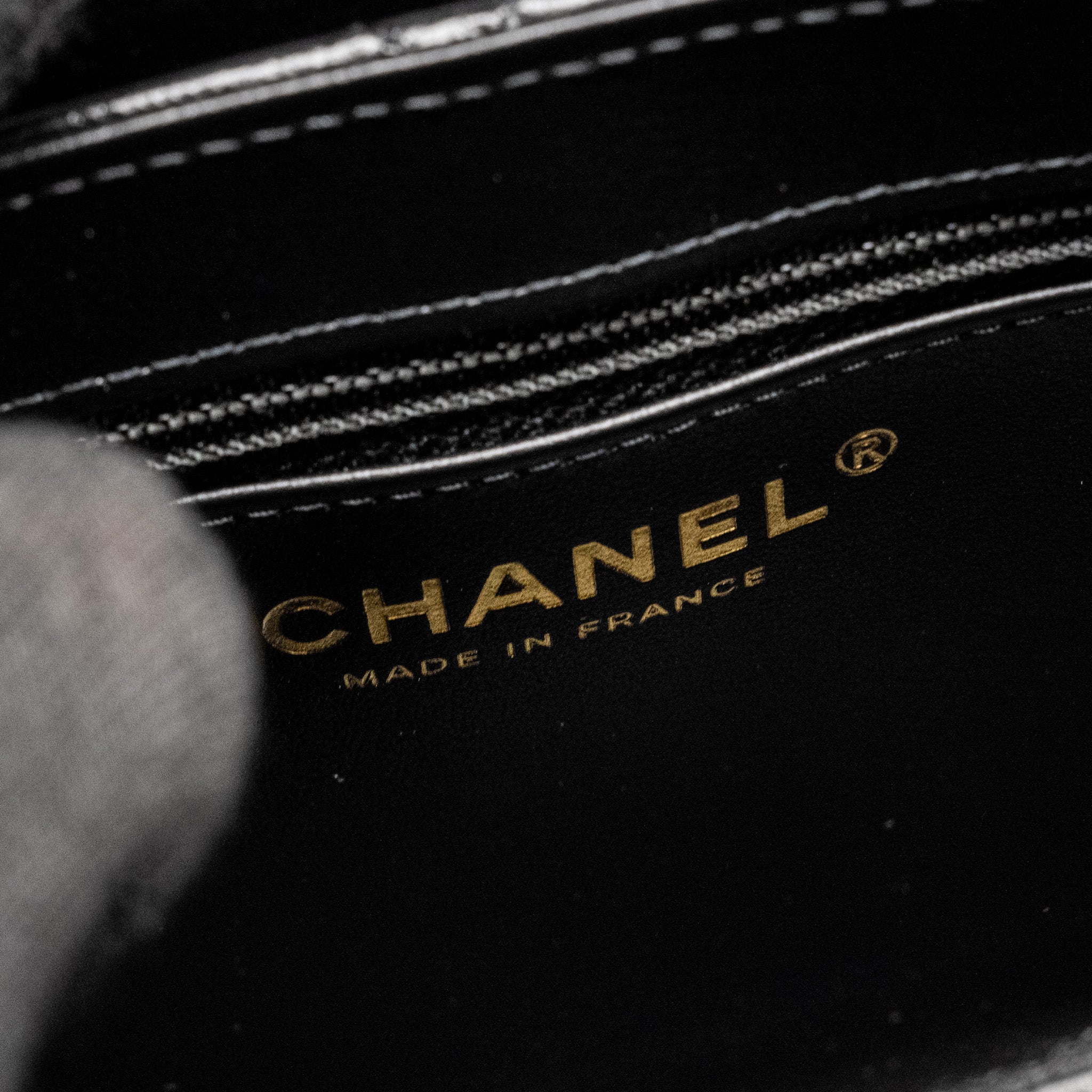 Chanel Mini Kelly Shopping Tote Bag Calfskin Black Gold-Tone Hardware
