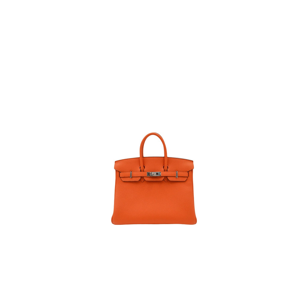 Hermès Birkin 25 Orange Togo Palladium Hardware